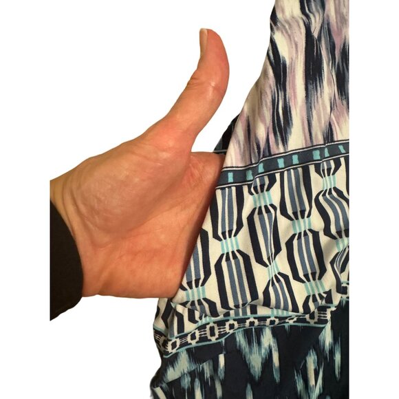 Size 18/20 2X MIXED PRINT HIGH-LOW‎ MAXI DRESS W/TIE + POCKETS Summer Plus Size - Picture 6 of 6